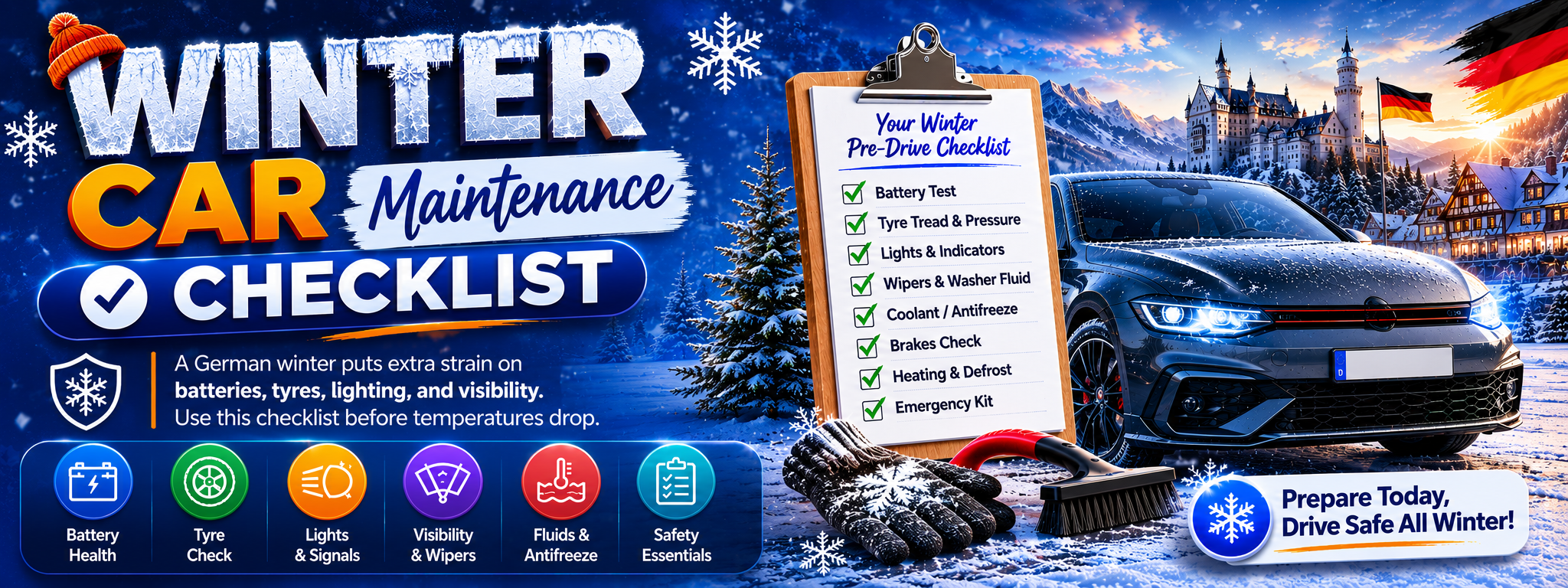 Winter Car Maintenance Checklist cover image for Vehicle Maintenance