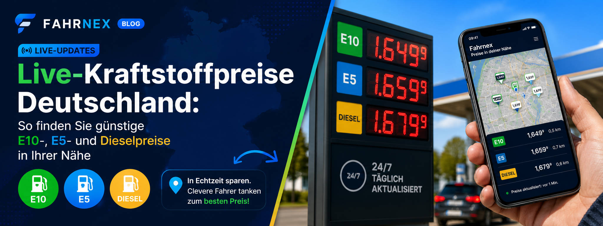 Live-Kraftstoffpreise Deutschland: So finden Sie günstige E10-, E5- und Dieselpreise in Ihrer Nähe cover image for Vehicle Expense Tracking